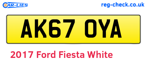 White 2017 Ford Fiesta (AK67OYA)