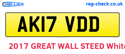 AK17VDD are the vehicle registration plates.