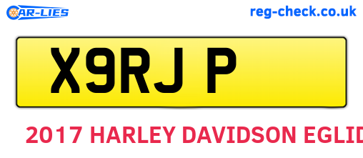 X9RJP are the vehicle registration plates.