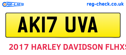 AK17UVA are the vehicle registration plates.