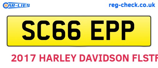 SC66EPP are the vehicle registration plates.