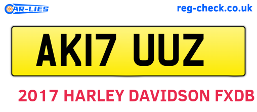 AK17UUZ are the vehicle registration plates.