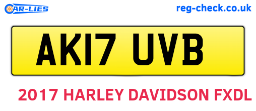 AK17UVB are the vehicle registration plates.