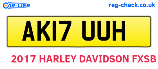 AK17UUH are the vehicle registration plates.