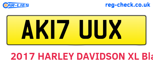 AK17UUX are the vehicle registration plates.