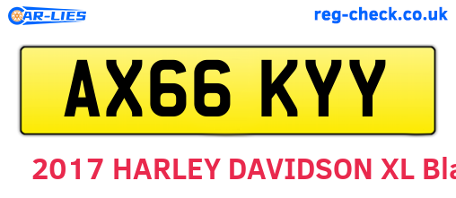 AX66KYY are the vehicle registration plates.
