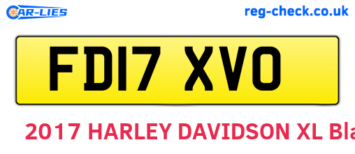 FD17XVO are the vehicle registration plates.