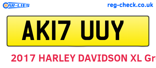 AK17UUY are the vehicle registration plates.