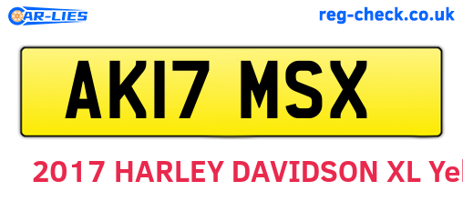 AK17MSX are the vehicle registration plates.