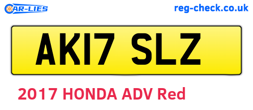 AK17SLZ are the vehicle registration plates.