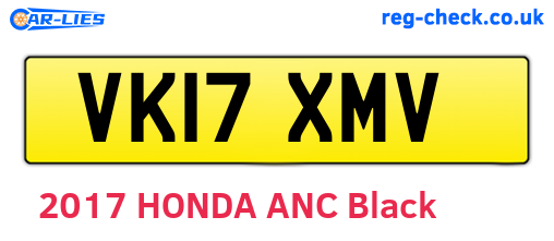 VK17XMV are the vehicle registration plates.