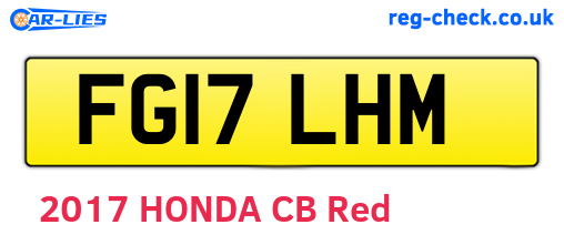FG17LHM are the vehicle registration plates.