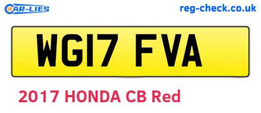 WG17FVA are the vehicle registration plates.
