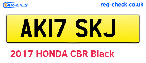 AK17SKJ are the vehicle registration plates.
