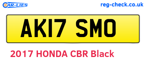AK17SMO are the vehicle registration plates.