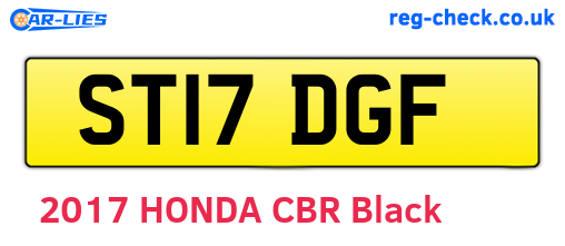 ST17DGF are the vehicle registration plates.