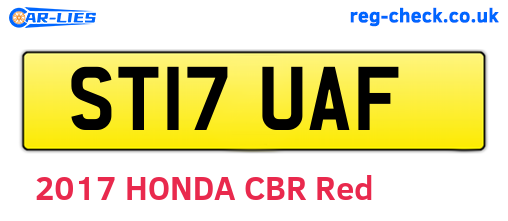ST17UAF are the vehicle registration plates.