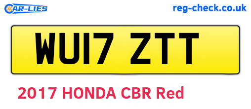 WU17ZTT are the vehicle registration plates.