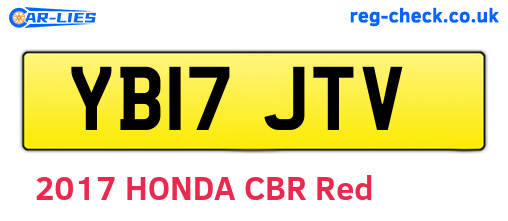 YB17JTV are the vehicle registration plates.