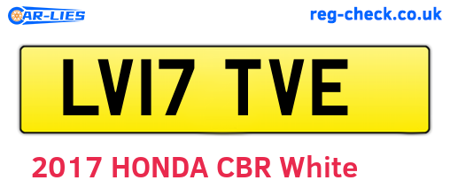 LV17TVE are the vehicle registration plates.
