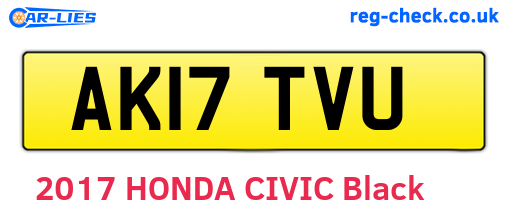 AK17TVU are the vehicle registration plates.