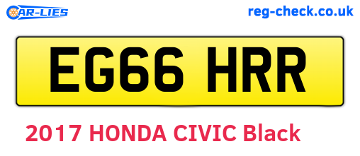 EG66HRR are the vehicle registration plates.