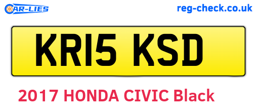 KR15KSD are the vehicle registration plates.