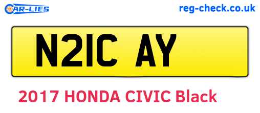 N21CAY are the vehicle registration plates.