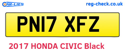 PN17XFZ are the vehicle registration plates.