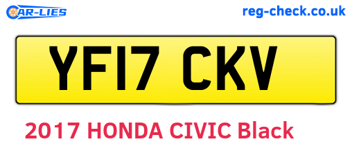 YF17CKV are the vehicle registration plates.