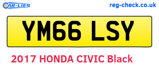 YM66LSY are the vehicle registration plates.