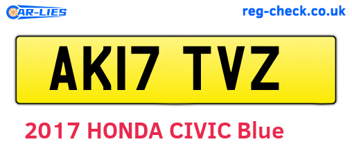 AK17TVZ are the vehicle registration plates.