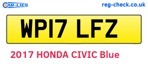 WP17LFZ are the vehicle registration plates.