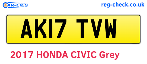 AK17TVW are the vehicle registration plates.