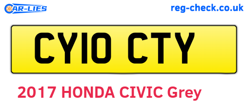 CY10CTY are the vehicle registration plates.