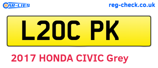 L20CPK are the vehicle registration plates.