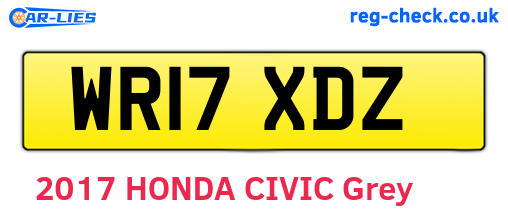 WR17XDZ are the vehicle registration plates.