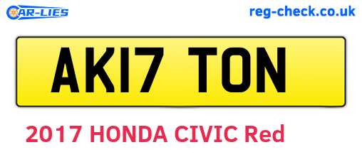AK17TON are the vehicle registration plates.