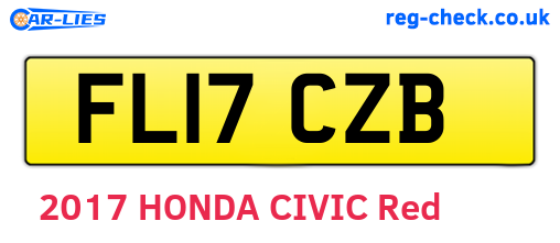FL17CZB are the vehicle registration plates.