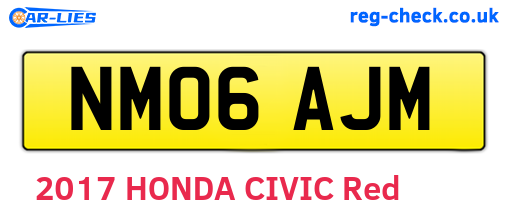 NM06AJM are the vehicle registration plates.