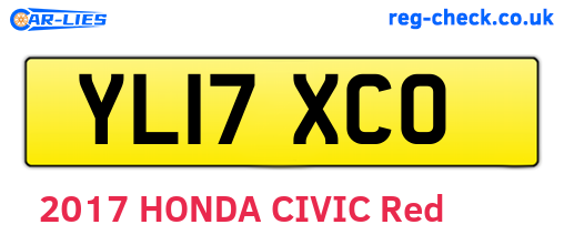 YL17XCO are the vehicle registration plates.