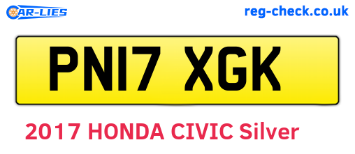 PN17XGK are the vehicle registration plates.