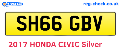 SH66GBV are the vehicle registration plates.