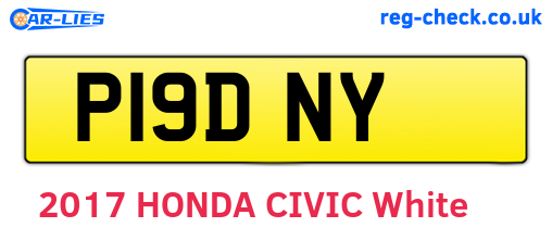 P19DNY are the vehicle registration plates.