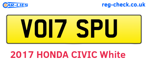VO17SPU are the vehicle registration plates.