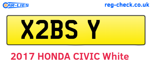 X2BSY are the vehicle registration plates.