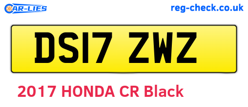 DS17ZWZ are the vehicle registration plates.