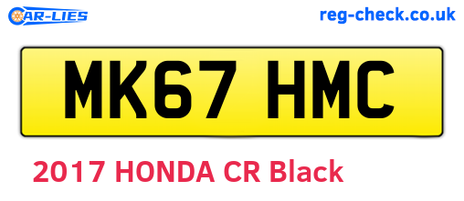 MK67HMC are the vehicle registration plates.