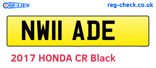 NW11ADE are the vehicle registration plates.