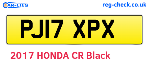 PJ17XPX are the vehicle registration plates.